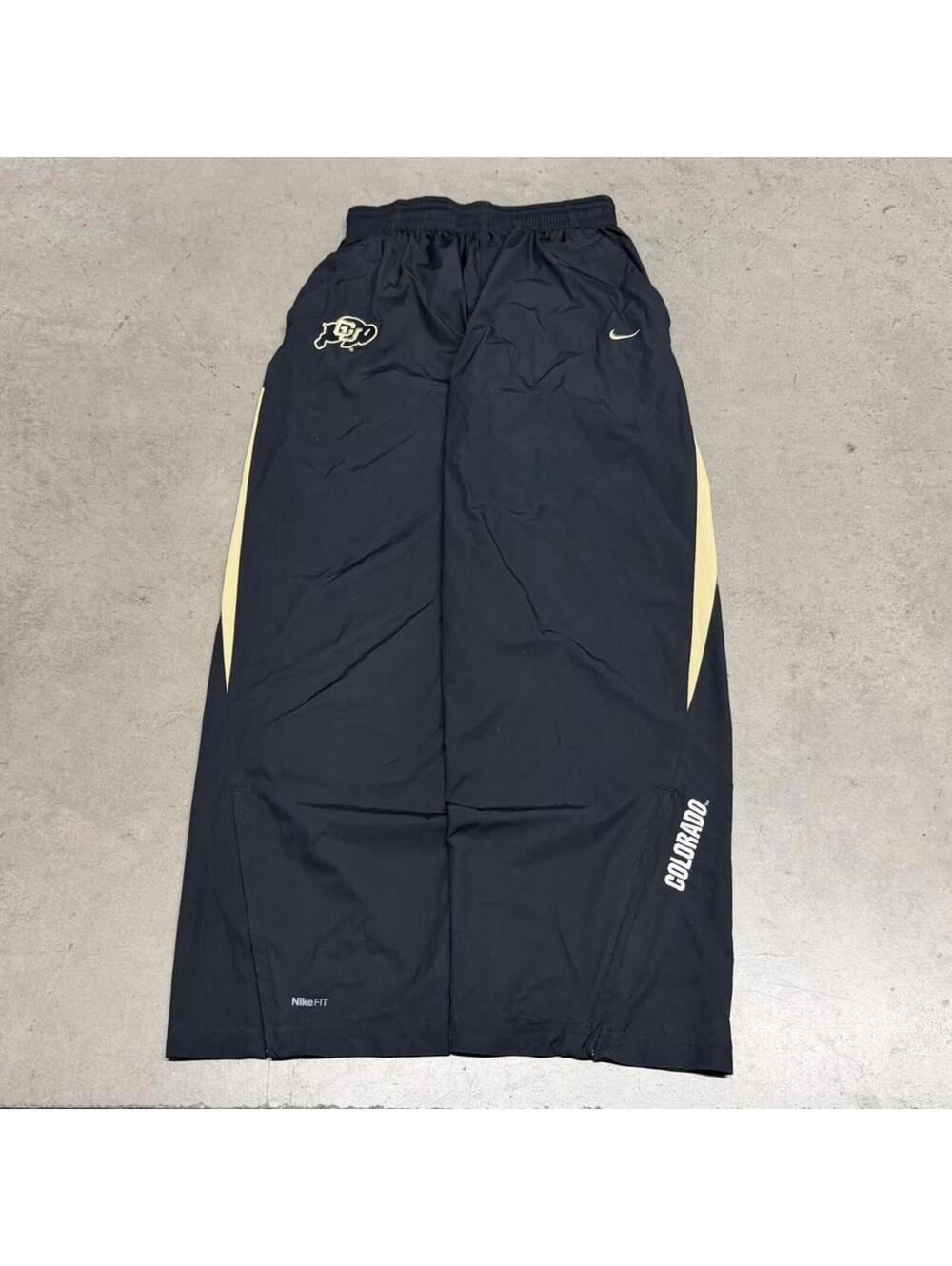 Vintage Nike CU Buffs Track Pants Mens Medium Black Fit Storm Team Issued 90s